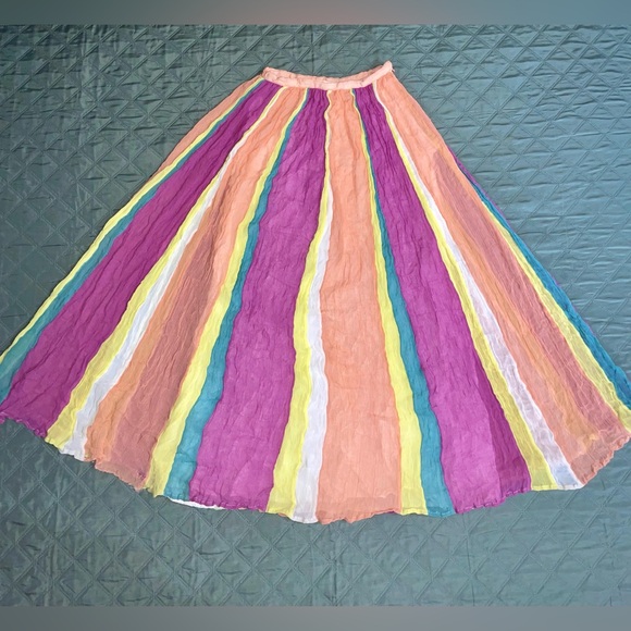 FREE PEOPLE "The In Crowd" Rainbow Maxi, Size 2, EUC - Picture 6 of 14